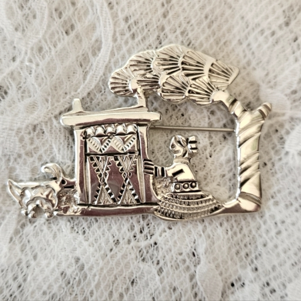 Indigenous Silver Brooch